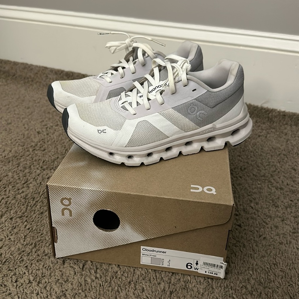 W's Cloudrunner White/Frost 6